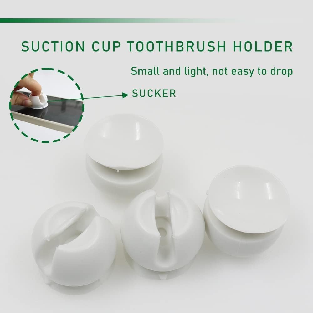 Versatile White Wall-Mounted Toothbrush Holders