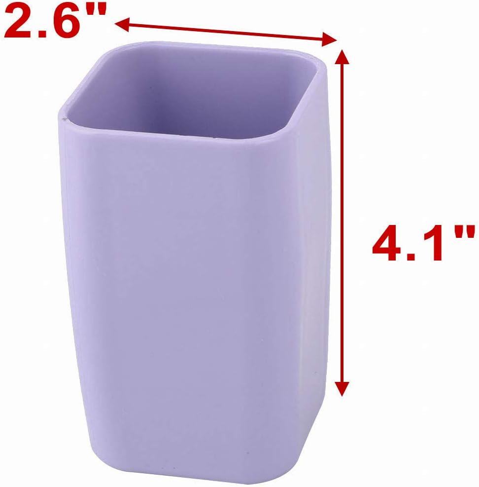 Uxcell Purple Toothbrush Cup 300ml Plastic