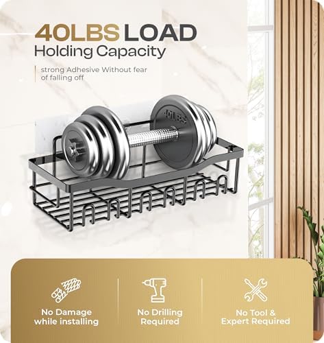Luxury stainless steel shower caddy set for bathroom organization
