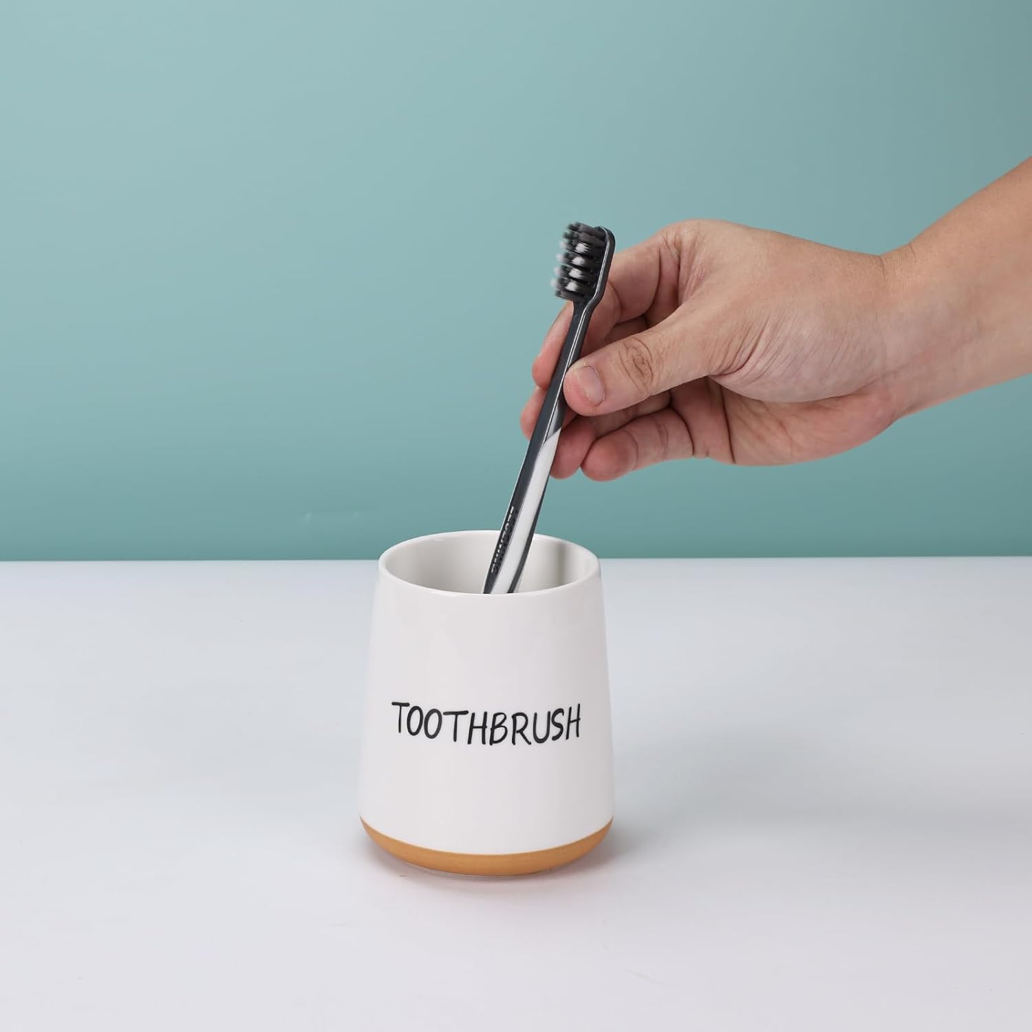 Elegant Ceramic Toothbrush Holder for Home Kitchen
