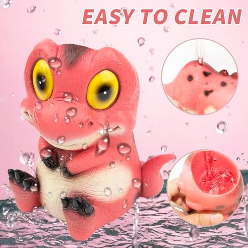 FlidRunest Dinosaur Toothbrush Holder - Pink