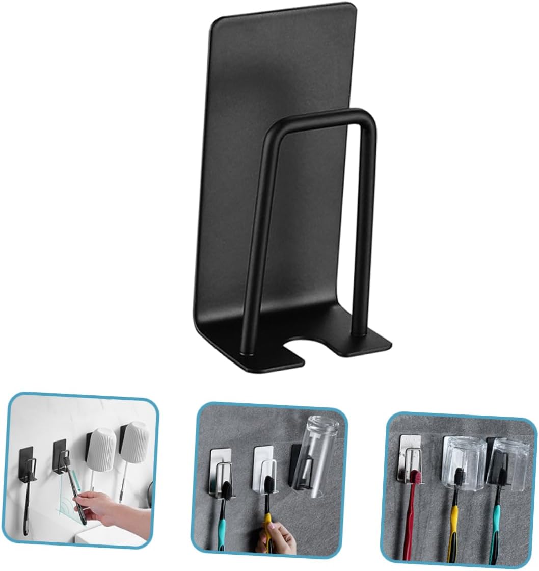 Zerodeko 2-Piece Wall-Mounted Suction Cup Toothbrush Holder Stainless Steel and Durable