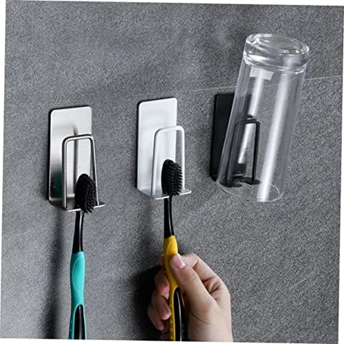 PrettyZoom 2-Piece Wall Mount Toothbrush Holders Stainless Steel Easy Install