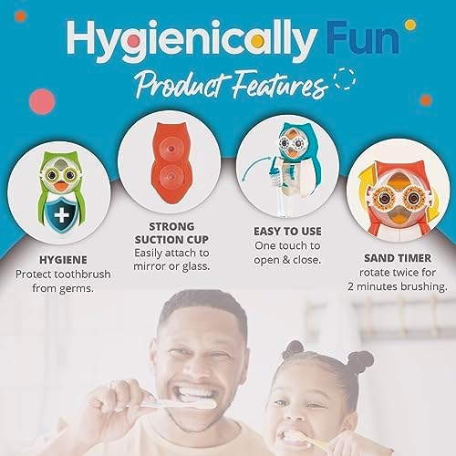 Flipper Owl Toothbrush Cover - Makes Brushing Fun for Kids