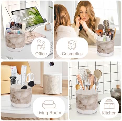 360 Rotating Marble Oral Care Holder