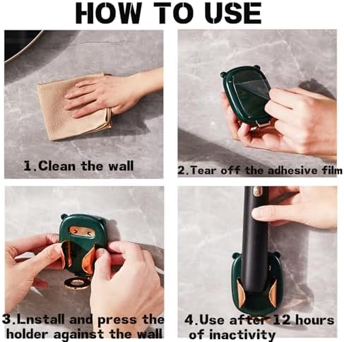 Electric Toothbrush Holder with Gravity Retracting Bracket