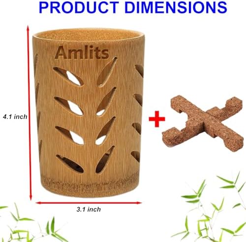 Bamboo Toothbrush Holder - Quick Drying Single-Piece Design