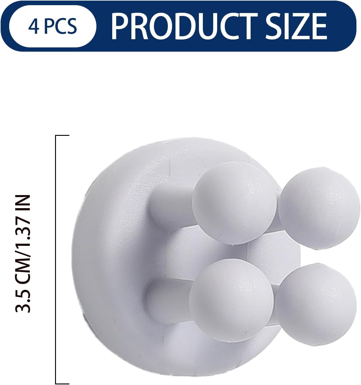 4-Pack Silicone Toothbrush Holder Multi-Functional Kitchen Organizer