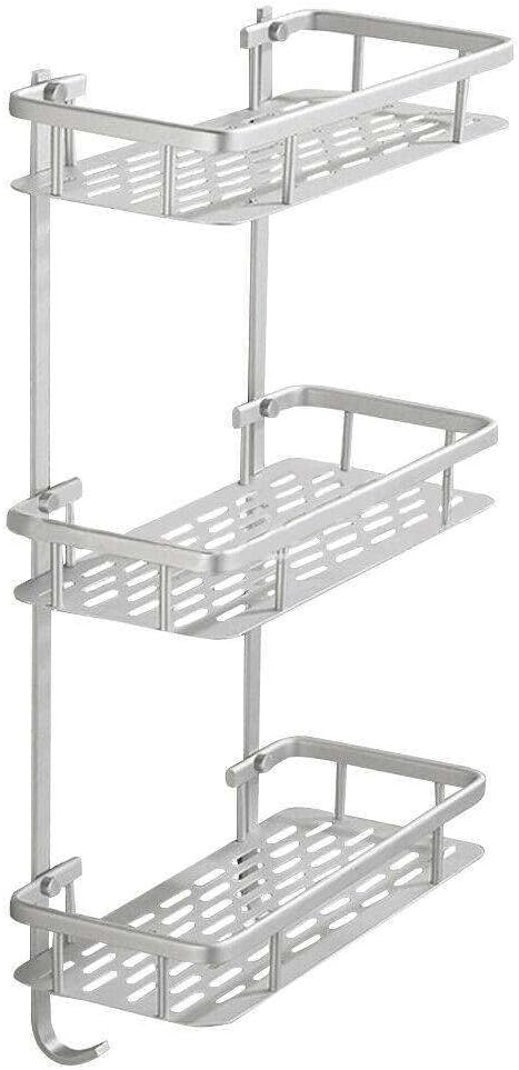 3-Tier ALUMINIUM Shower Caddy with Silver Finish
