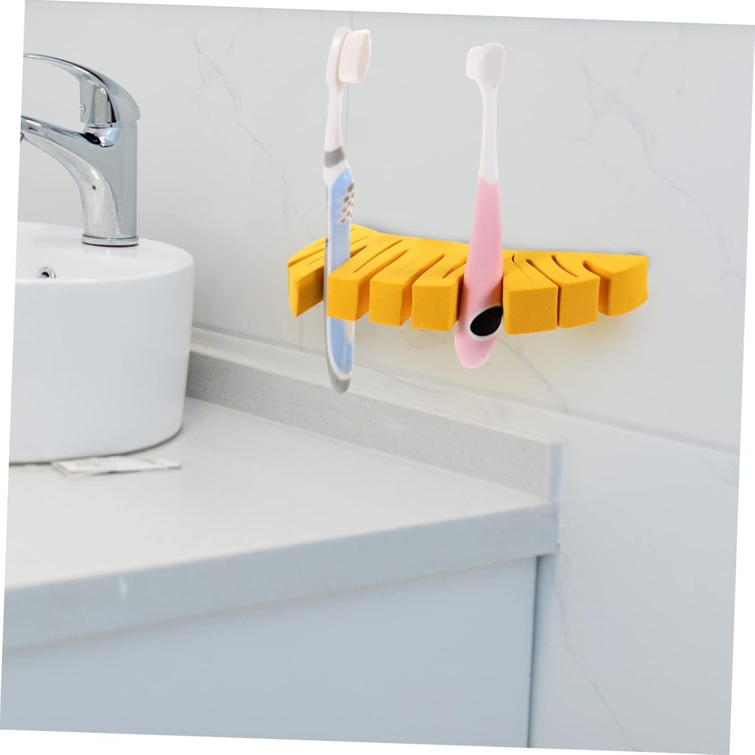 Alipis 2-Piece Wall-Mounted Toothbrush Organizer