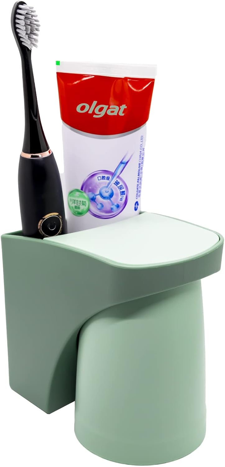 Vivid Magnetic Toothbrush Holder Space-Saving Wall-Mounted Organizer for Bathroom