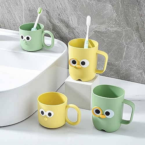 4 Pcs Cute Cartoon Toothbrush Holders for Kids and Adults