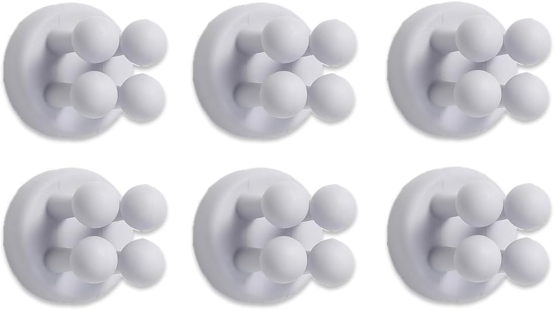 6 Pcs Silicone Waterproof Toothbrush Holders with Hooks