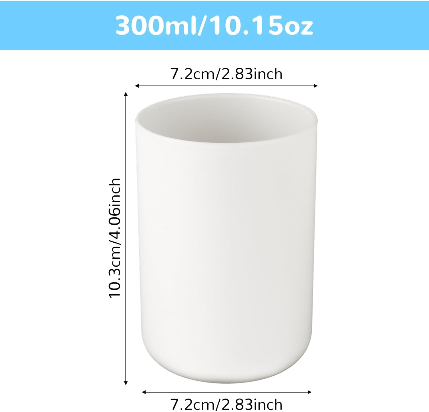 Premium 2-Piece Toothbrush Holder Cups