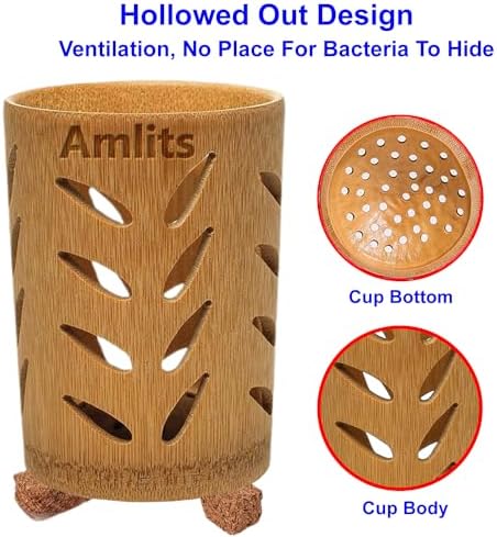 Bamboo Toothbrush Holder - Quick Drying Single-Piece Design
