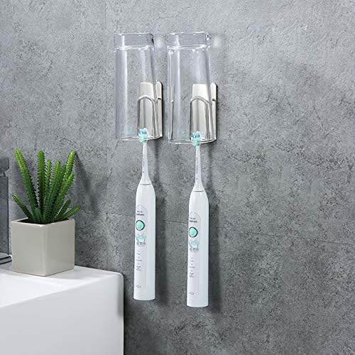 Reduce clutter 2Pack Stainless Steel Toothbrush Holder for Walls Counters