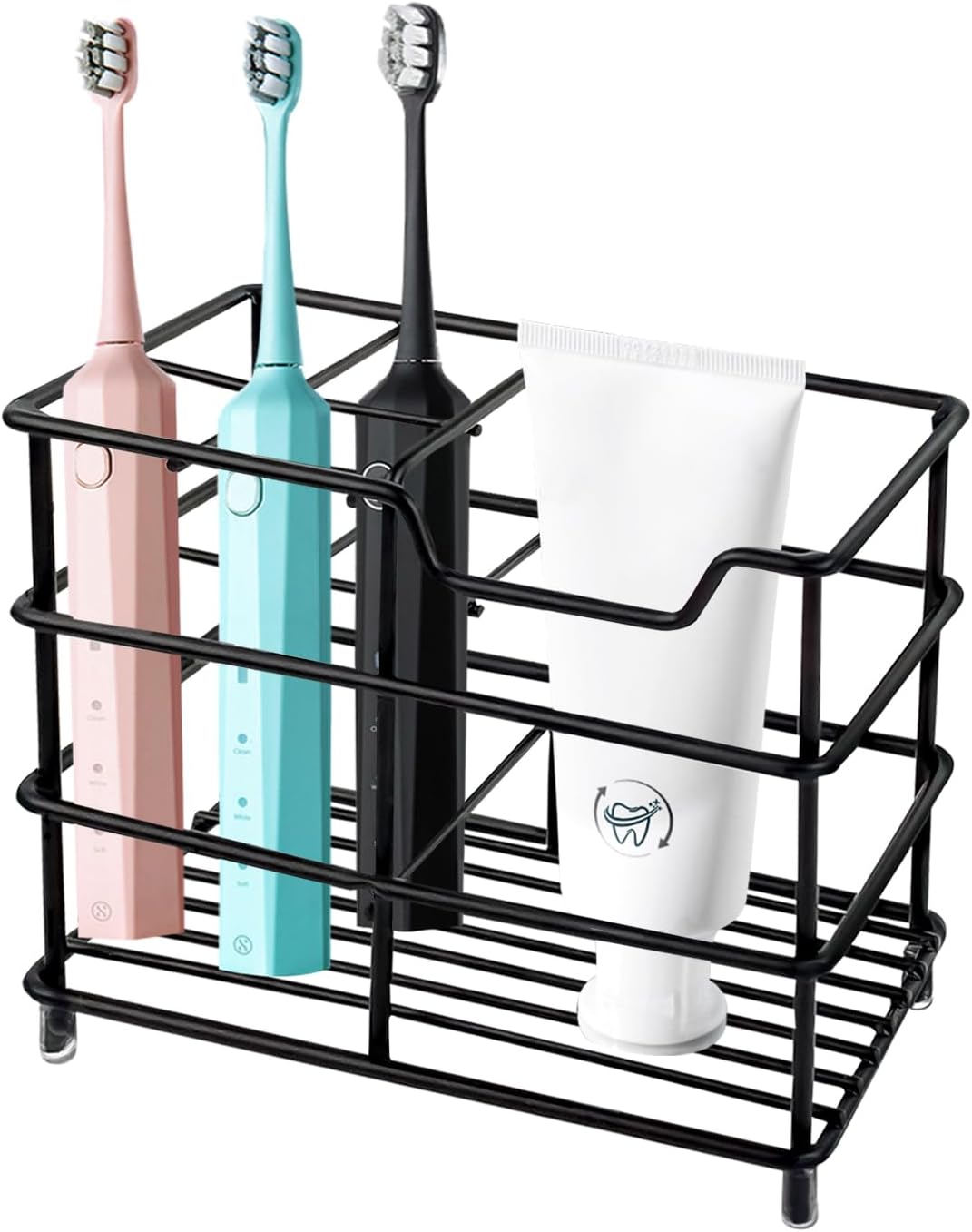 Modern Black Stainless Steel Toothbrush Holder