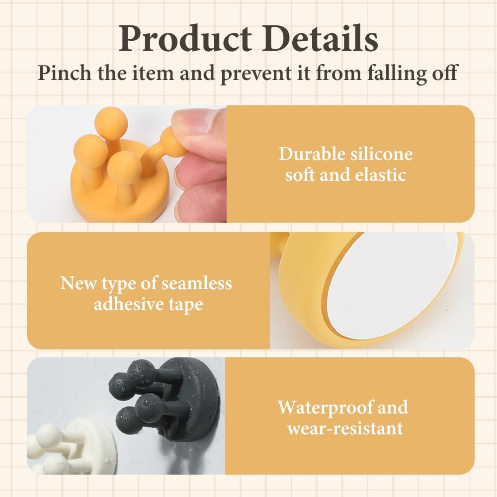 Versatile Silicone Holder for Toothbrush Razor with 2025 New Design