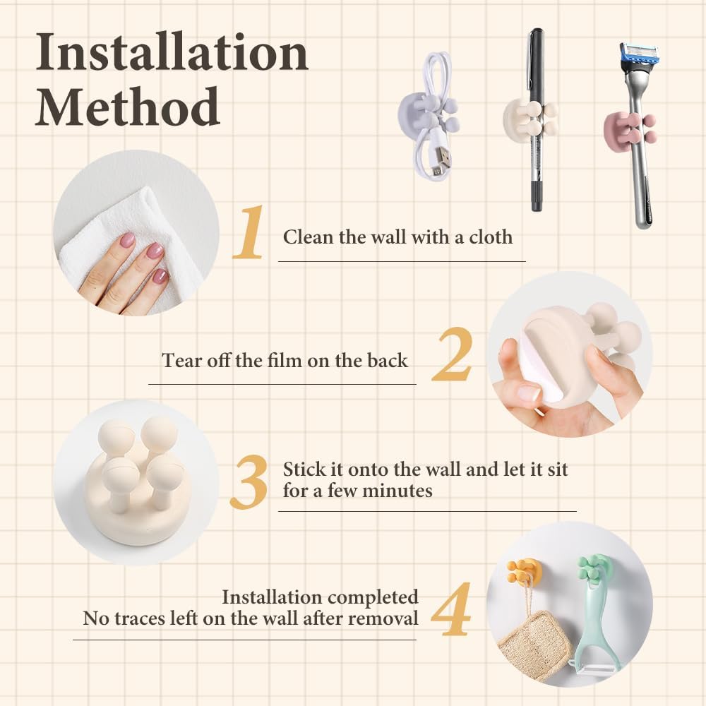 Versatile Silicone Holder for Toothbrush Razor with 2025 New Design