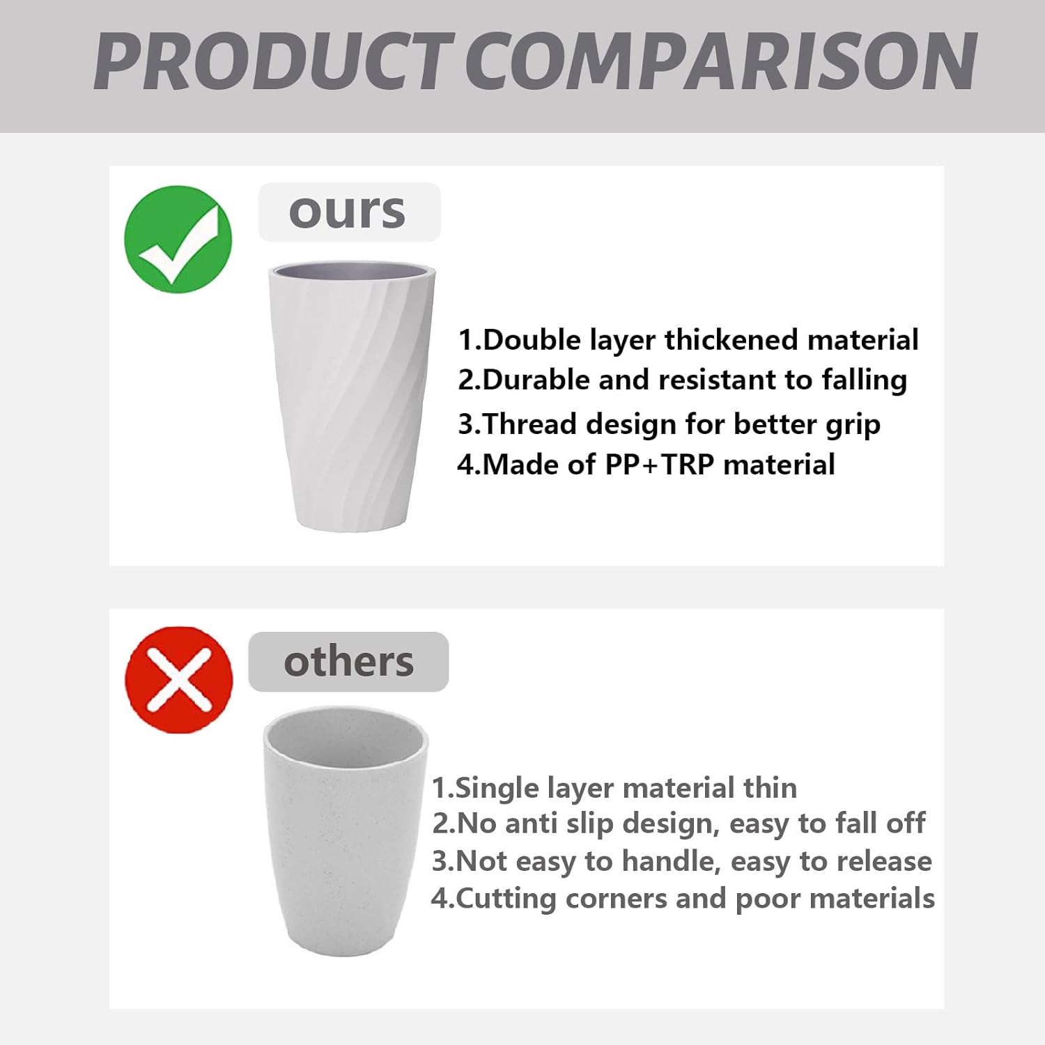 Unbreakable Toothbrush Tumbler for Home Travel