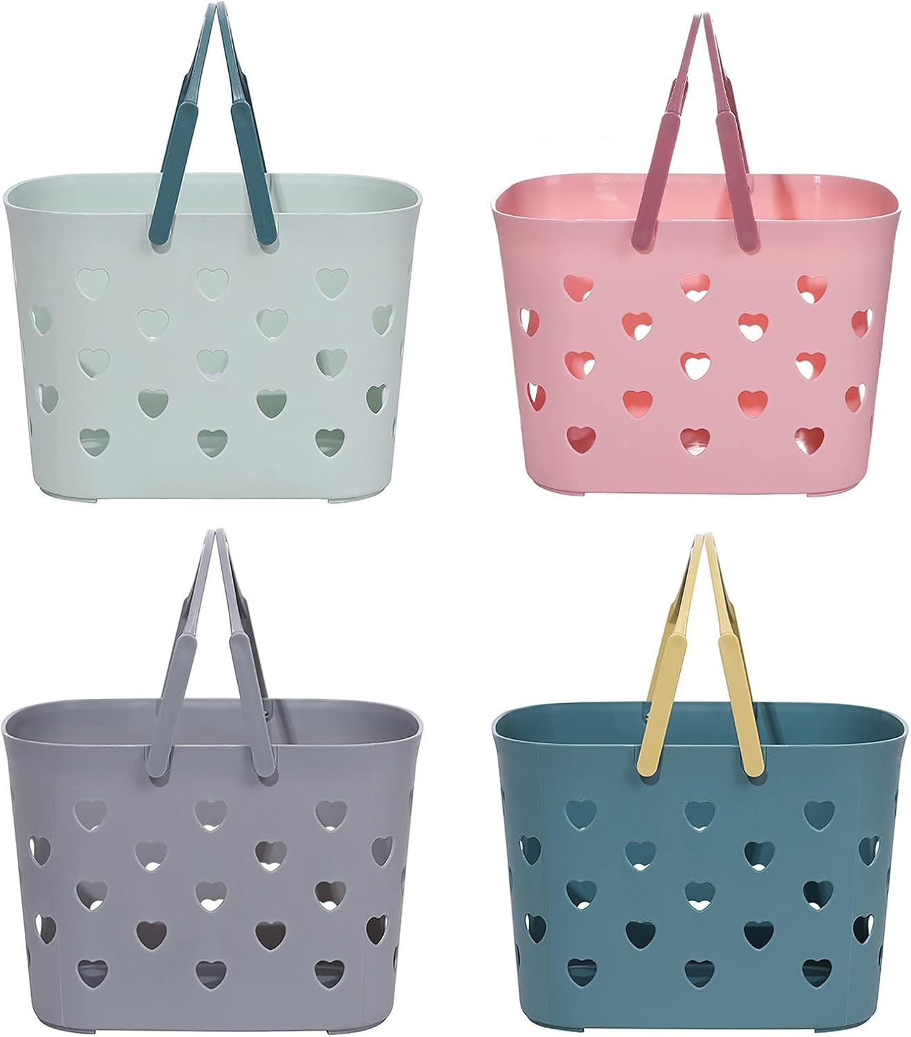 Sturdy BPA-free shower caddy with handles for bathroom essentials
