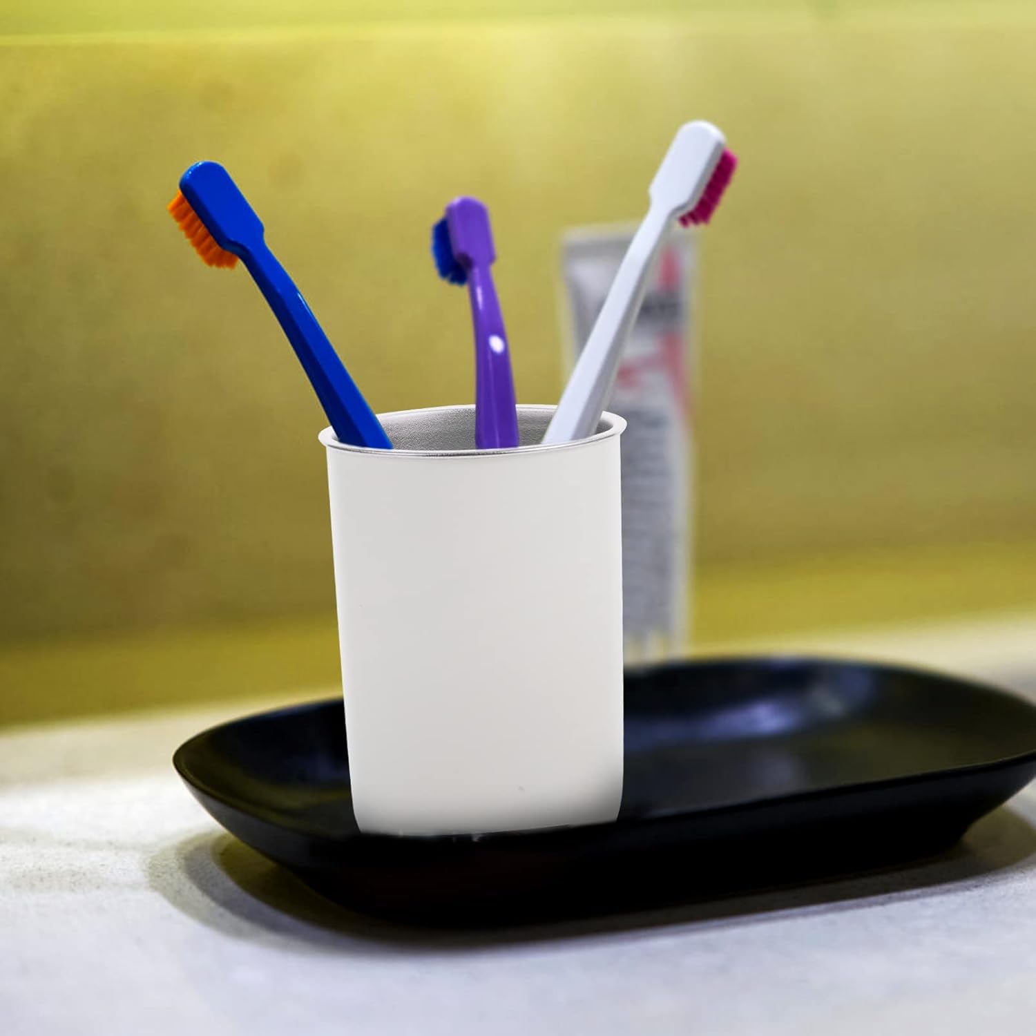 Stay organized and elegant with the Healeved Toothbrush Cup Holder Set
