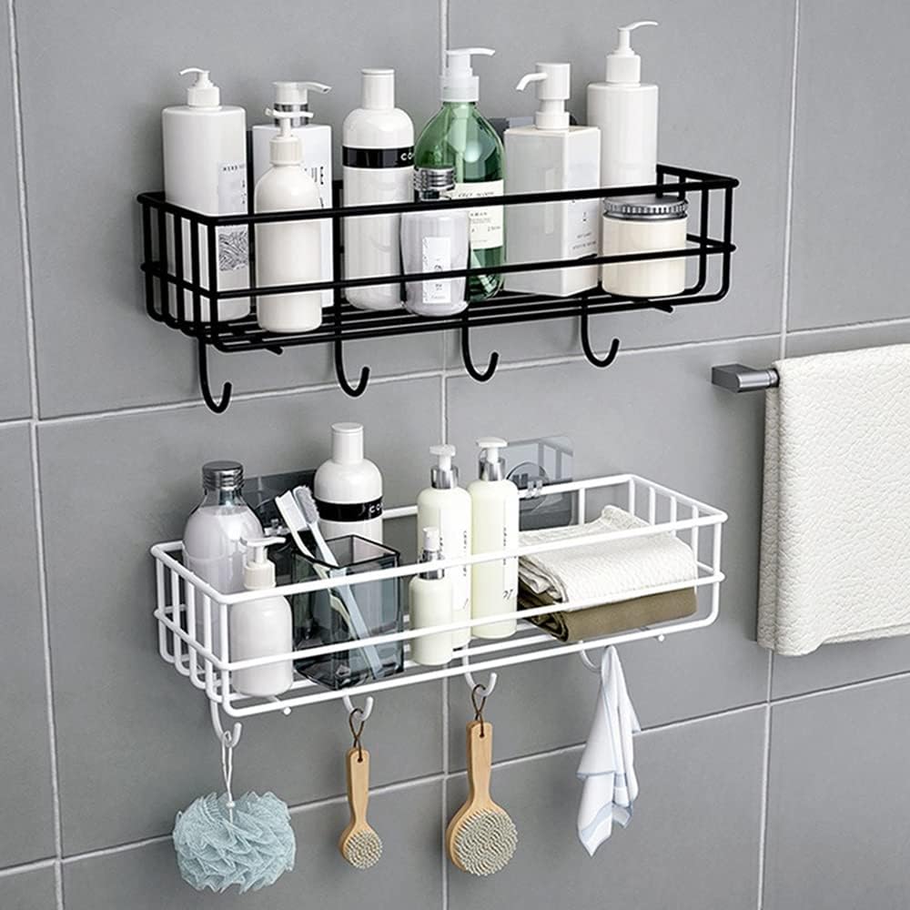 White Shower Caddy Wall Mounted Organizer