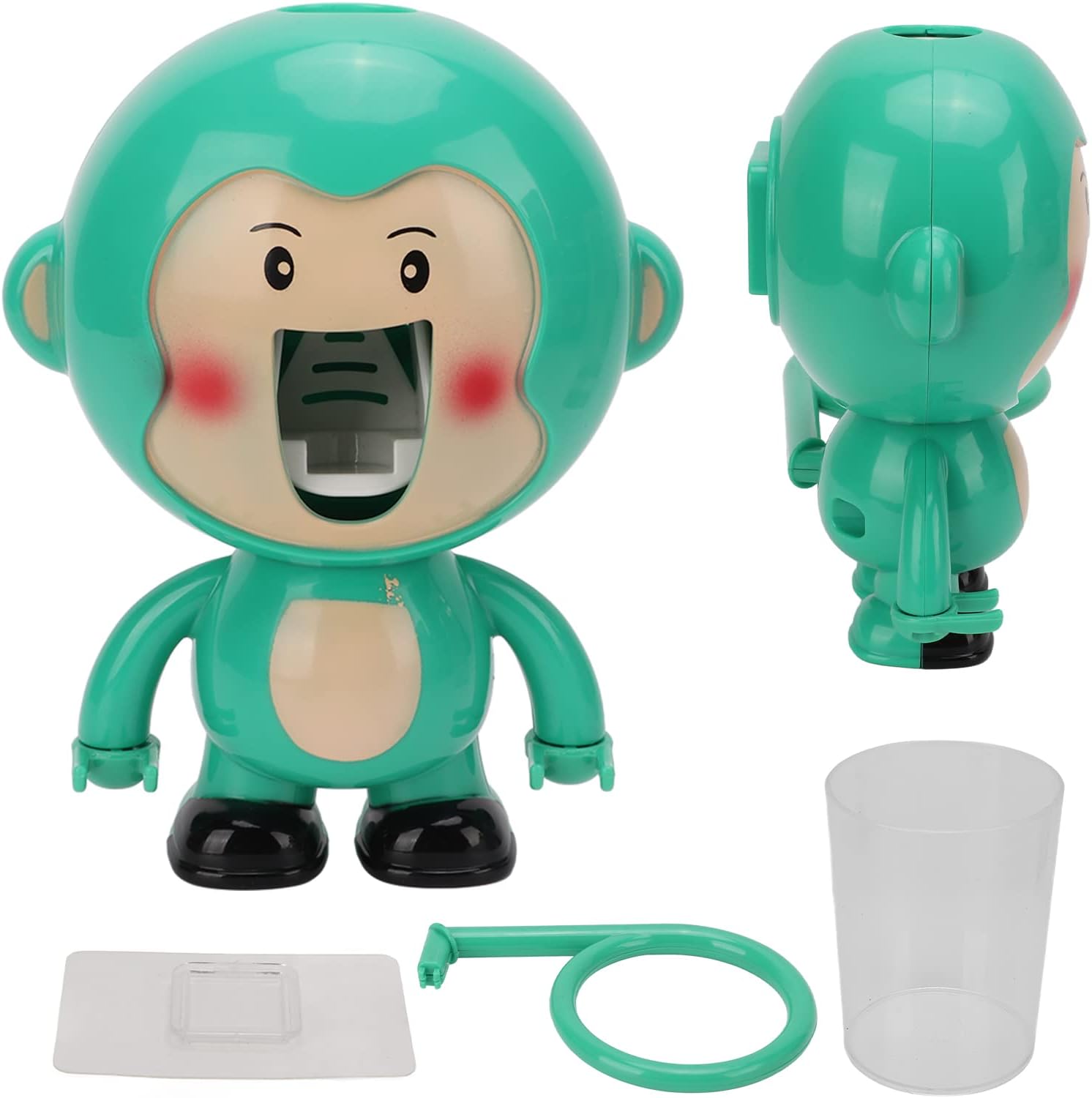 Cutesy Cartoon Monkey Toothbrush Holder Wall-Mounted for Kids