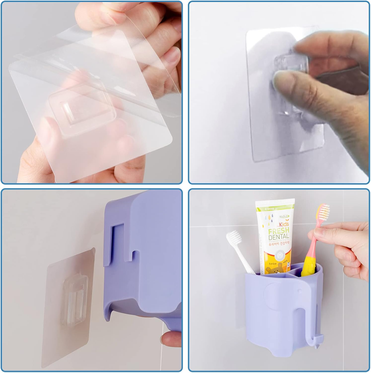 Suction Cup Elephant Toothbrush Holder for Kids