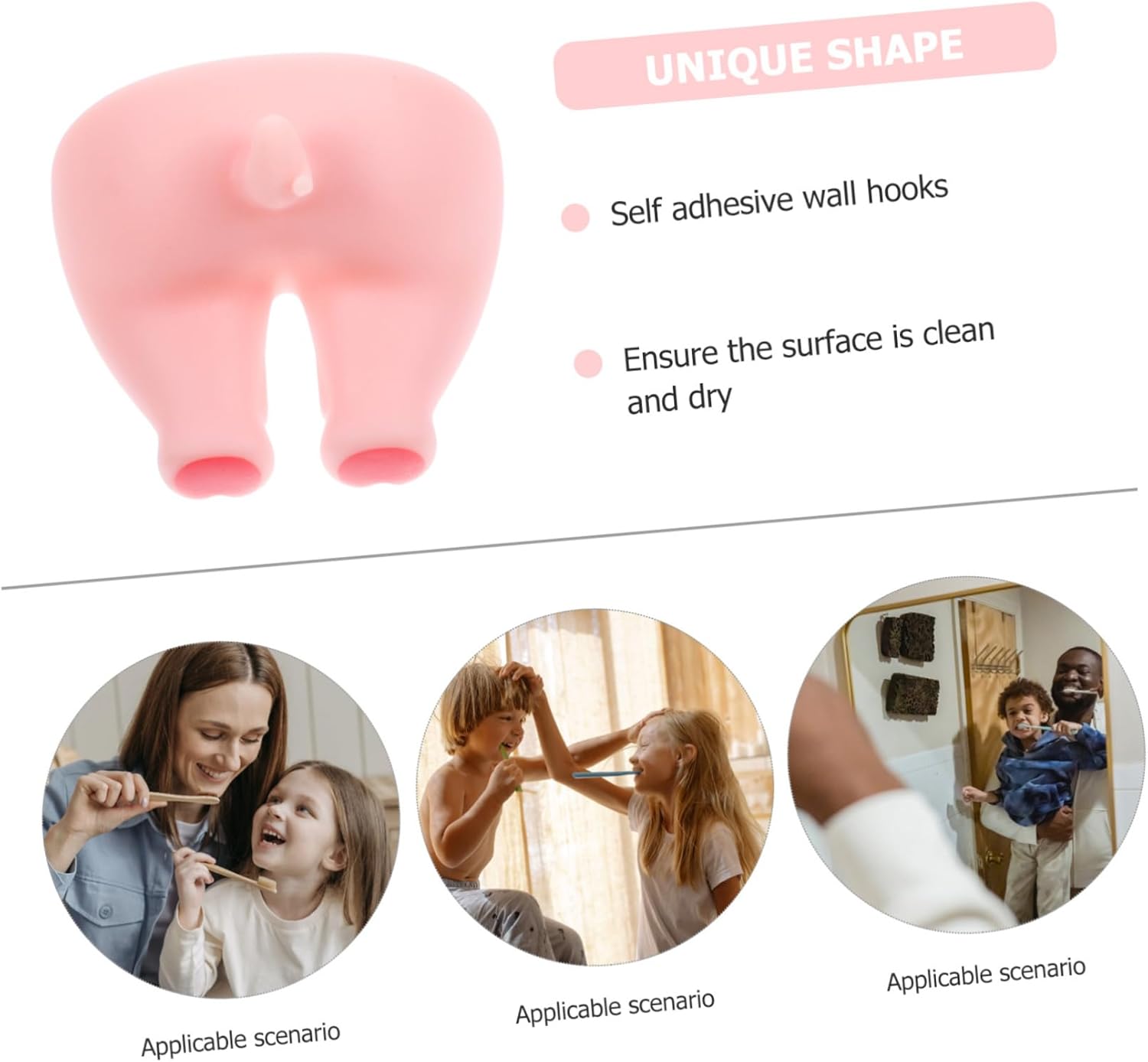 Unomor Cartoon Toothbrush Holder with Wall Hook