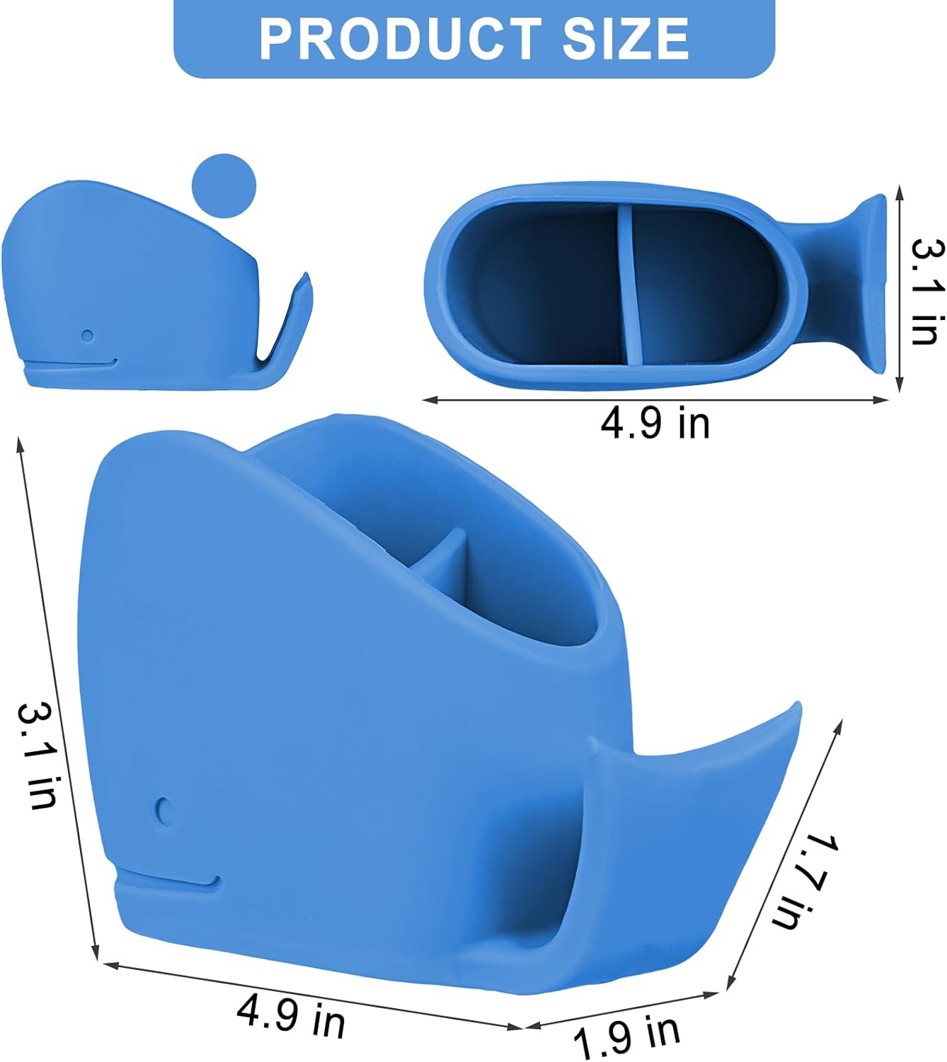 Cute Whale Toothbrush Holder for Kids and Adults