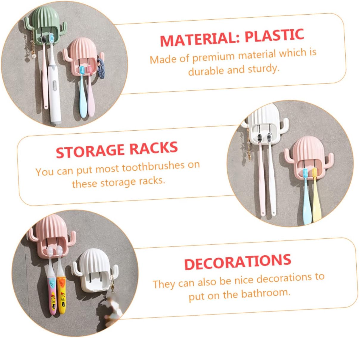 Elegant Cactus Toothbrush Racks