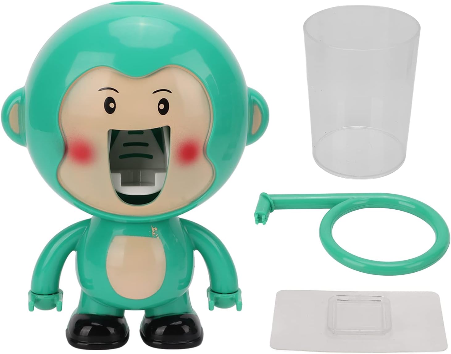 Cutesy Cartoon Monkey Toothbrush Holder Wall-Mounted for Kids