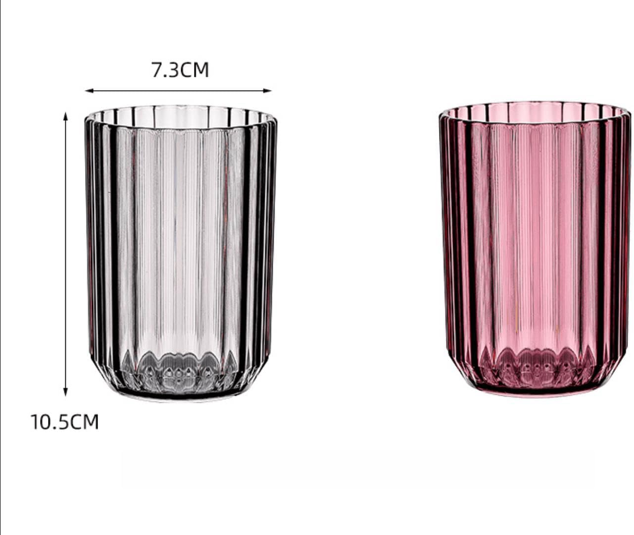 2Pack Toothbrush Cup Holder Set with Blue and Pink Tumbler