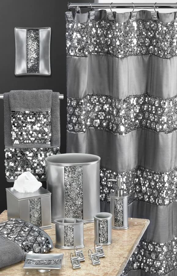 Zahari Home Sinatra Bath Tumbler Toothbrush Toothpaste Holder - Silver