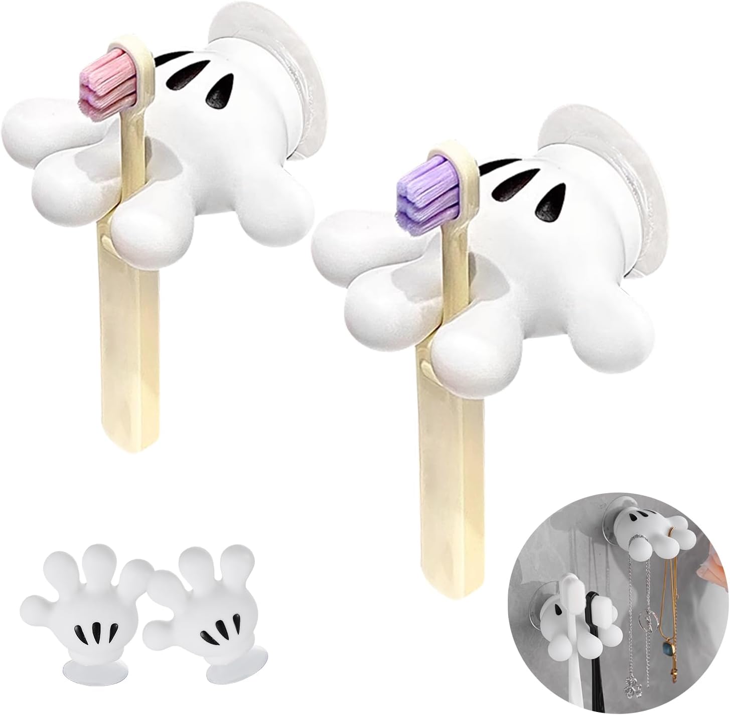 Perfect 2-Piece Toothbrush Holder with Unique Design
