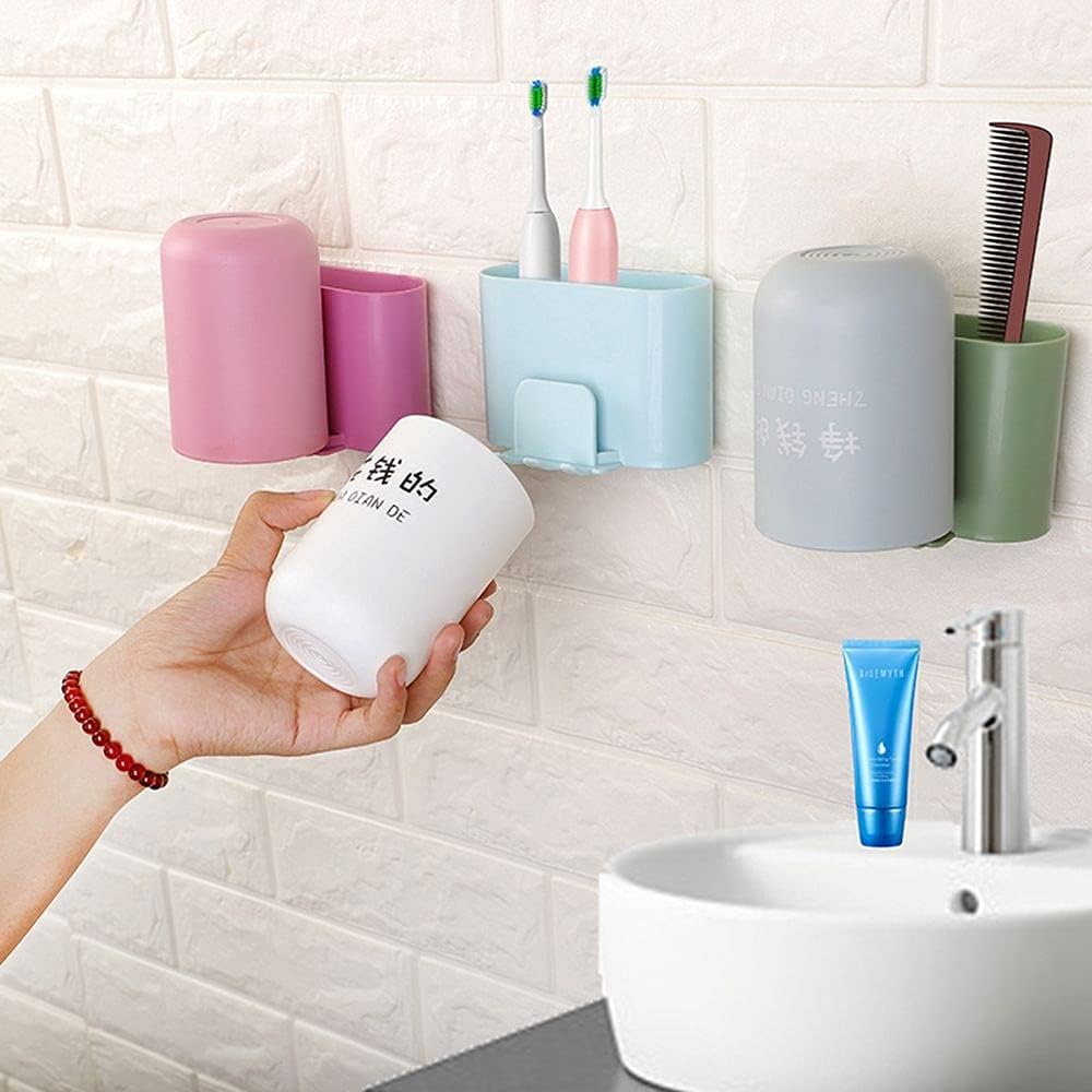 Durable Wall-Mounted Toothbrush Holder