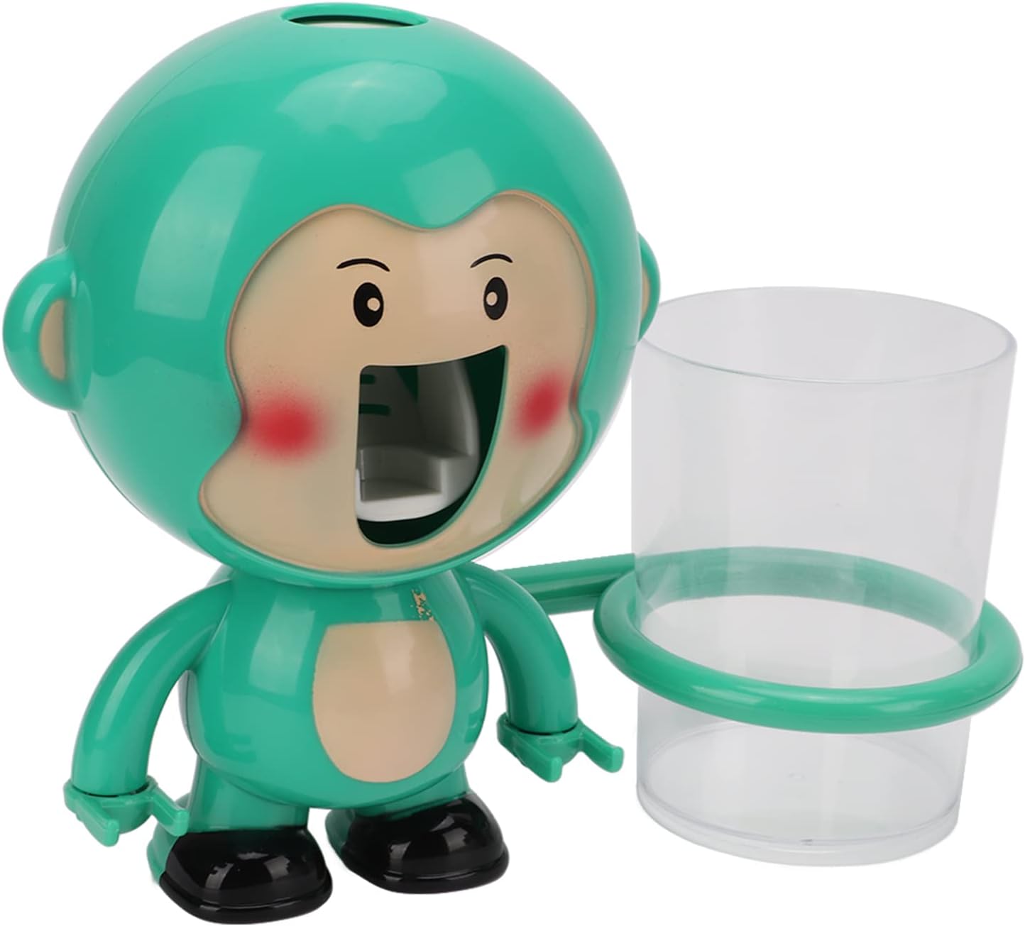 Cutesy Cartoon Monkey Toothbrush Holder Wall-Mounted for Kids