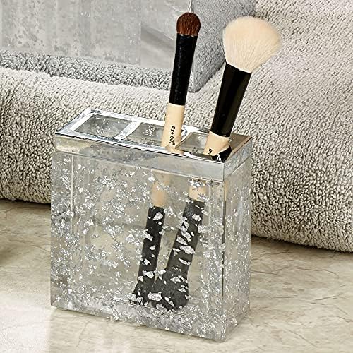 Enlighten Collection Silver Foil Toothbrush Holder
