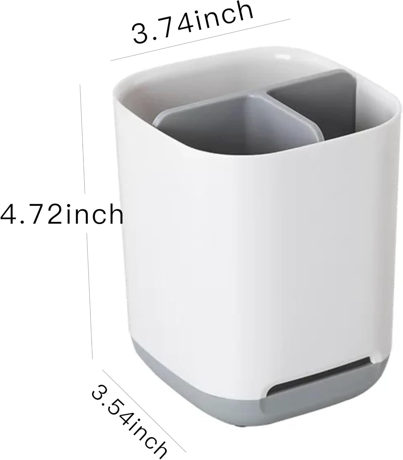 3 Slot Toothbrush Organizer With Detachable Dividers