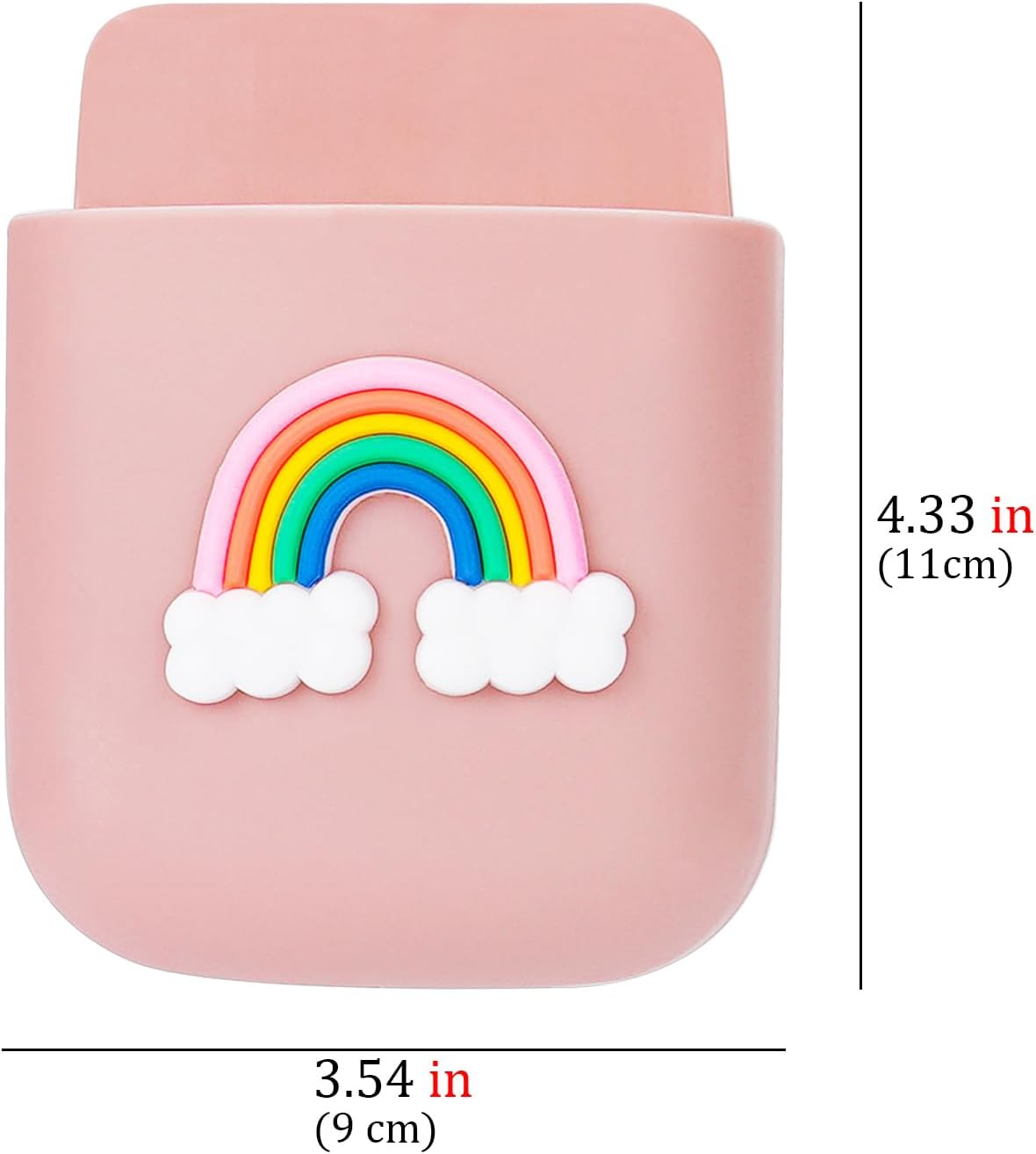 Biiange Self-Adhesive Wall-Mounted Rainbow Toothbrush Stand