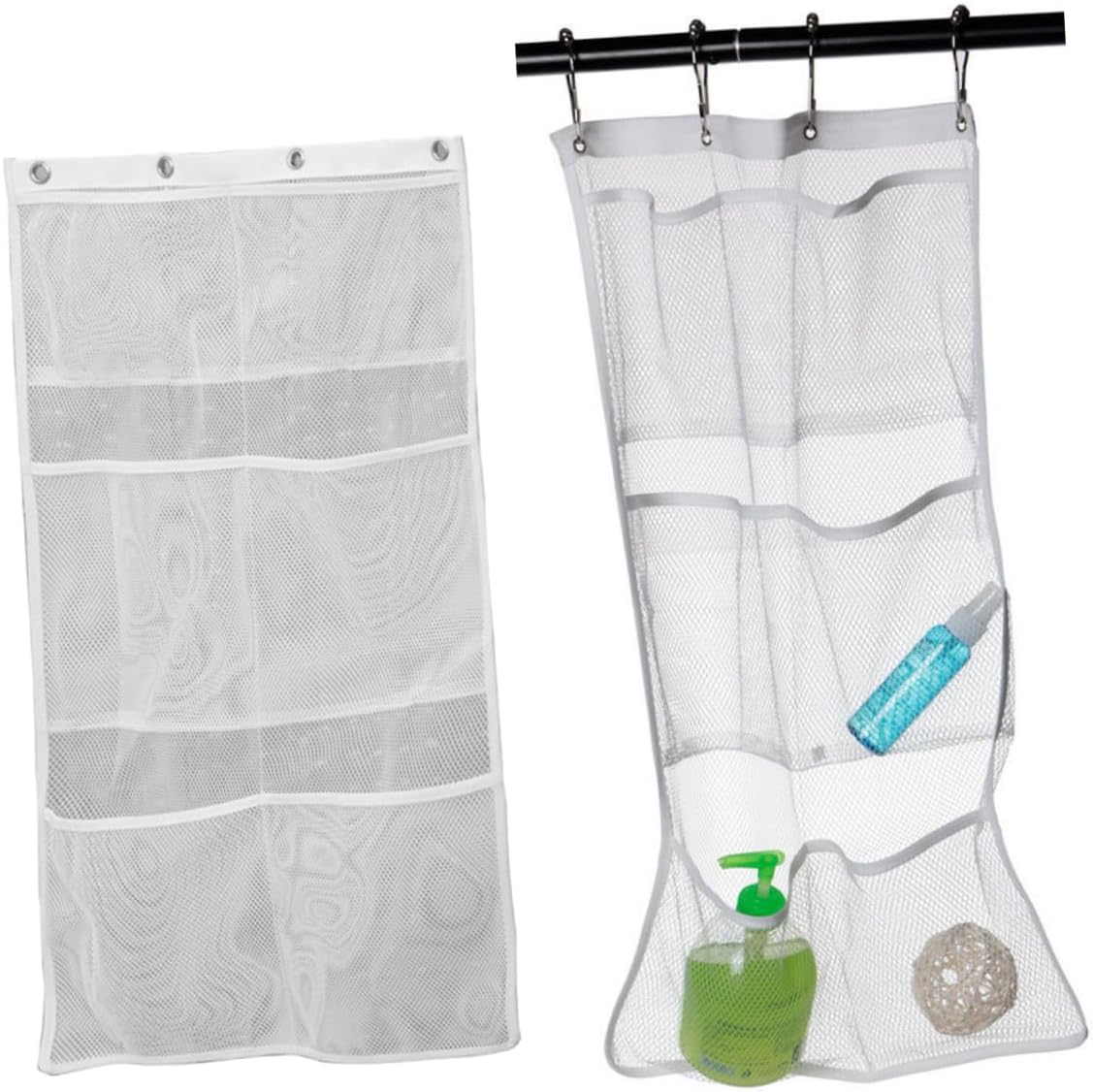 Hanging Mesh Shower Organizer Bag for Shampoo Conditioner and Toys