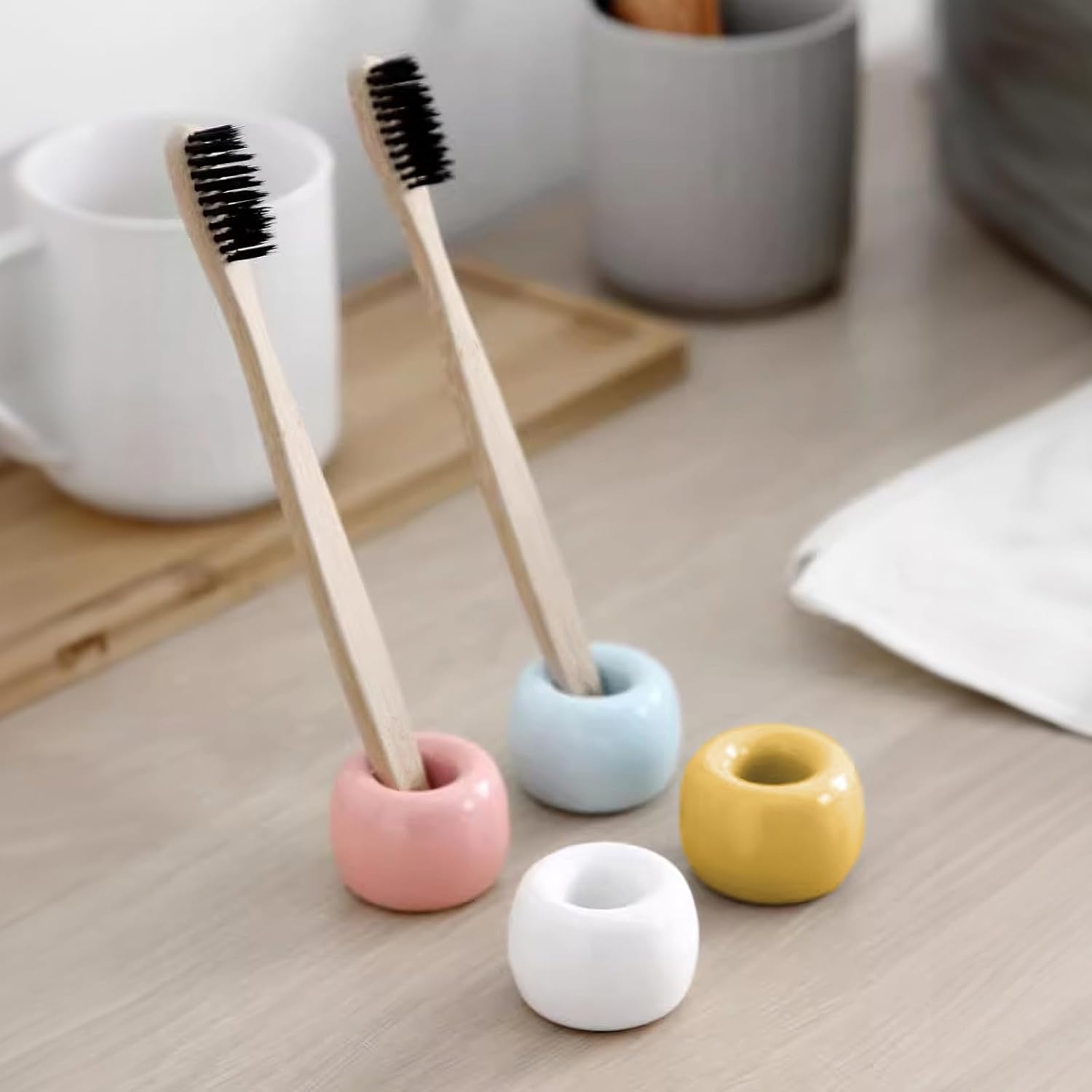 LIDESHUE Ceramic Toothbrush Holder