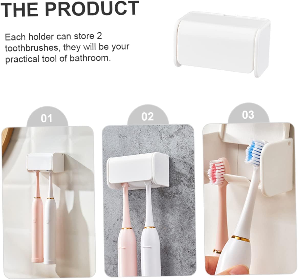 Space-Saving Wall-Mounted Toothbrush Holder