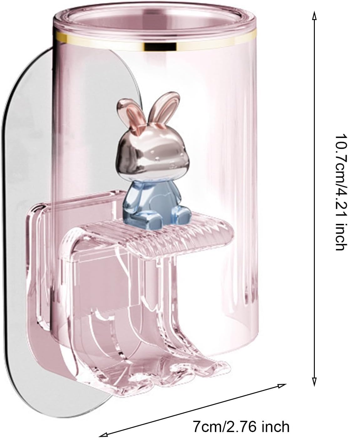 Efficient Wall Toothbrush Mouthwash Bracket Pink