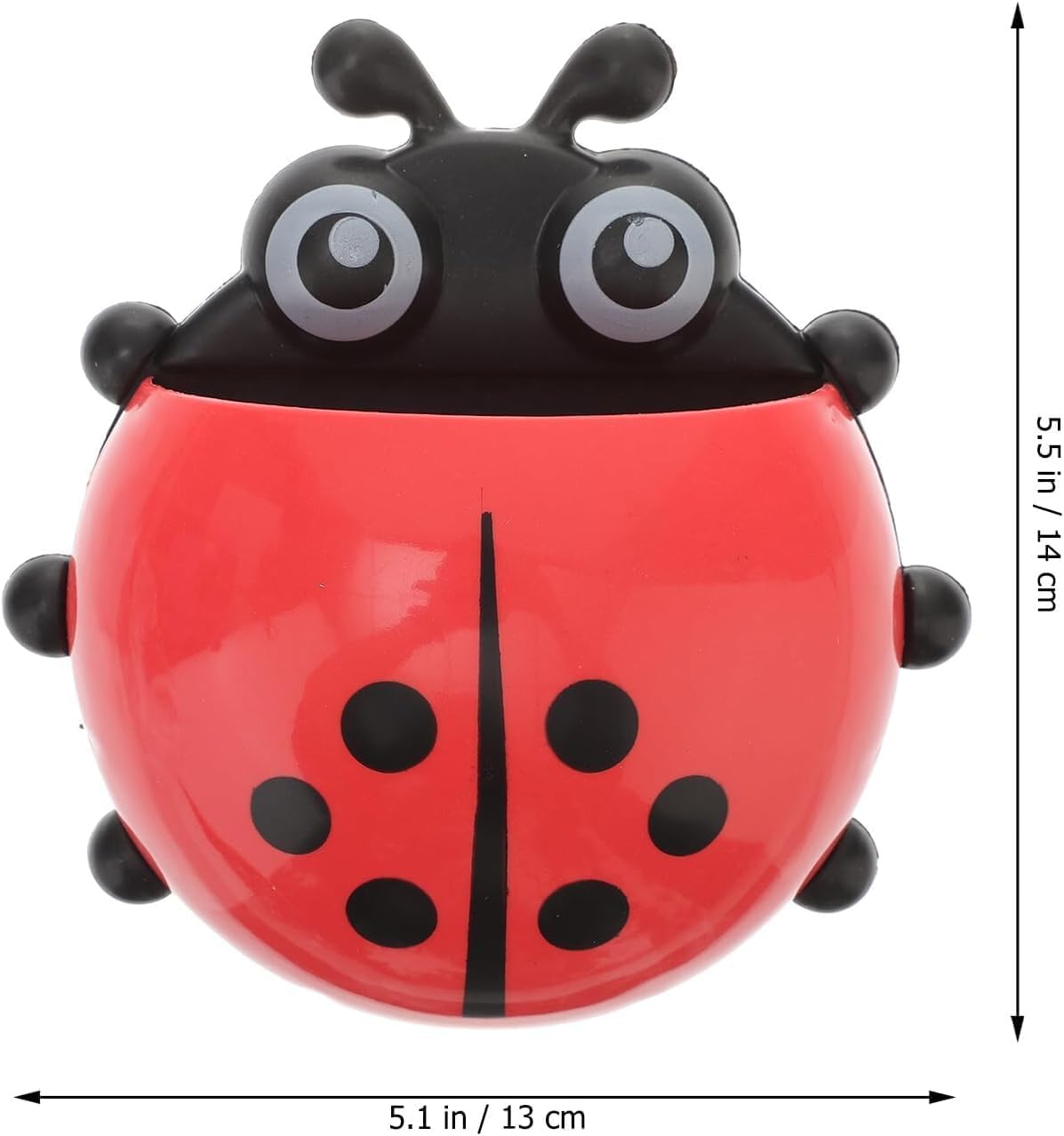 Red Ladybug Toothbrush Holder with Suction Cup