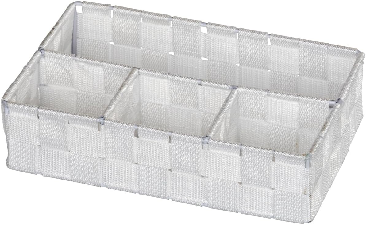 WENKO Adria Small Organizer with Four Separations White