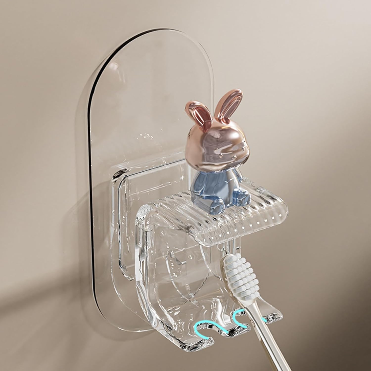 Efficient Wall Toothbrush Mouthwash Bracket Pink