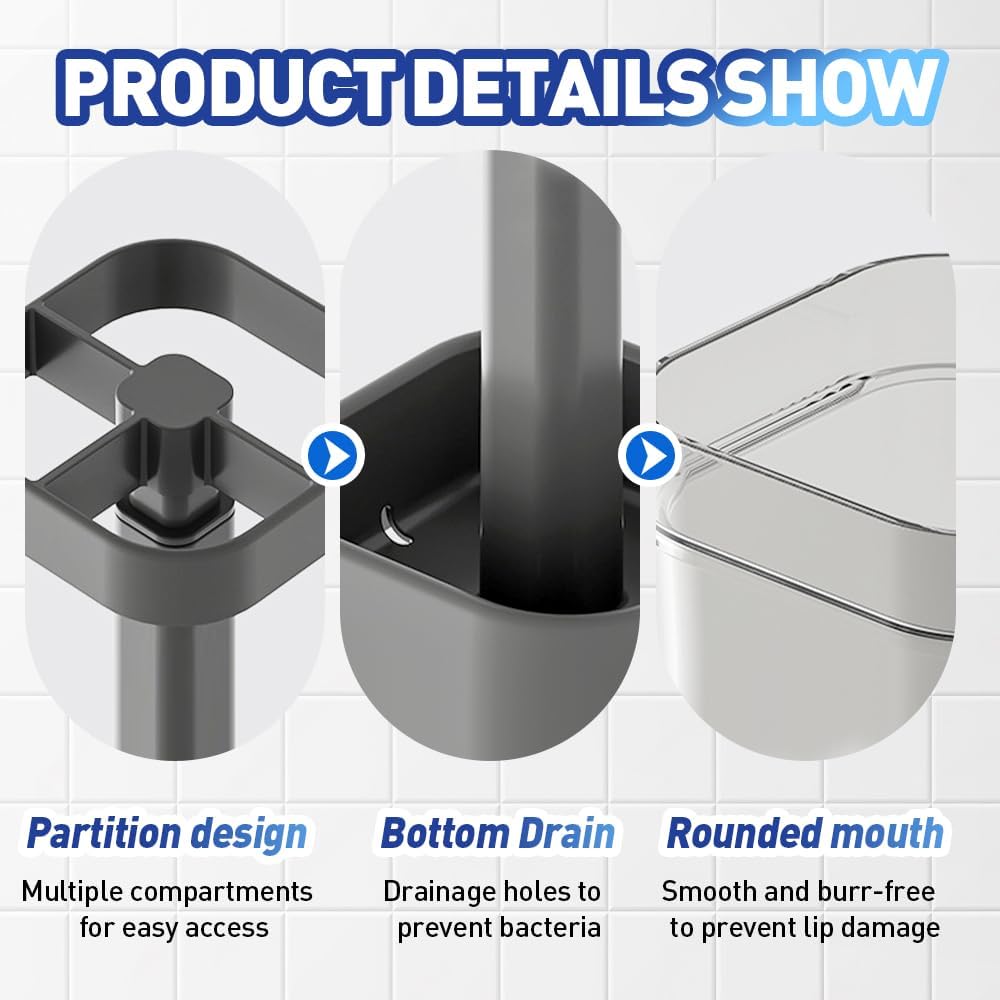 Premium Toothbrush Organizer Stylish Compact Durable