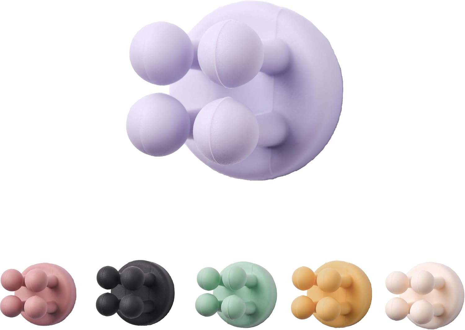 6 Piece Silicone Waterproof Self Adhesive Toothbrush Holder